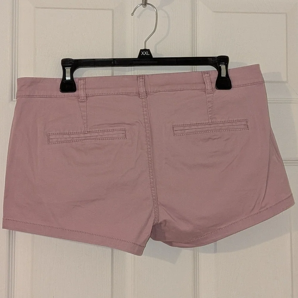 Express Womens Low Rise Shortie Shorts Mauve Pink Cotton Stretch Size 8 NWT